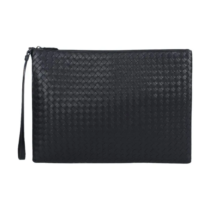Bottega Veneta Intrecciato Woven Clutch Men's Marine Blue-0