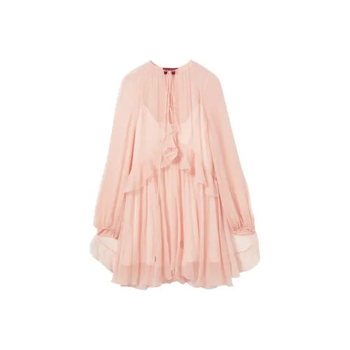 GUCCI SS25 Cruise Collection Long Sleeved Dress Women's Light Pink