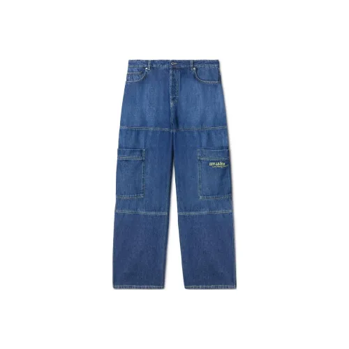 OFF WHITE Irregular Logo Embroidered Jeans
