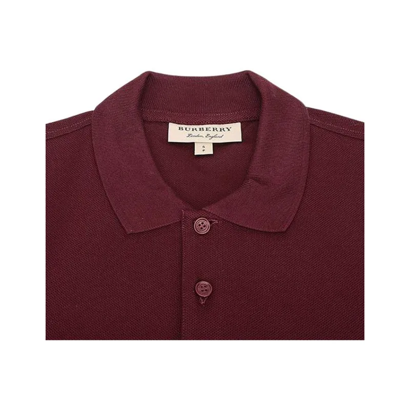 Burberry Polo Shirt Men's Burgundy-2