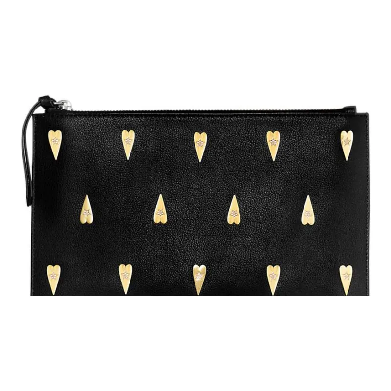 REBECCA MINKOFF Leather Clutch Large Size Women's Black-4