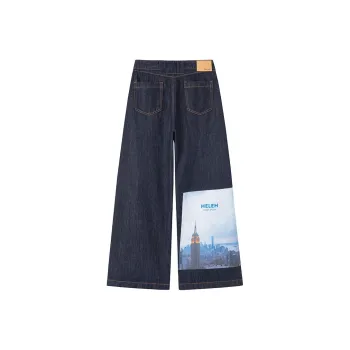 HELEH Jeans Unisex Dark Blue