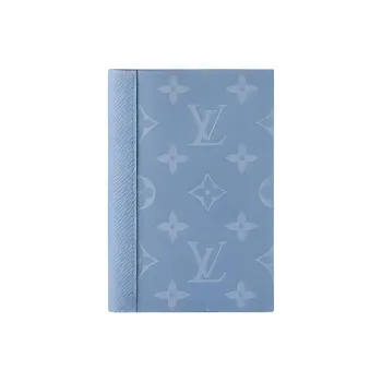 LOUIS VUITTON Canvas Passport Holder Card Holder Unisex Blue