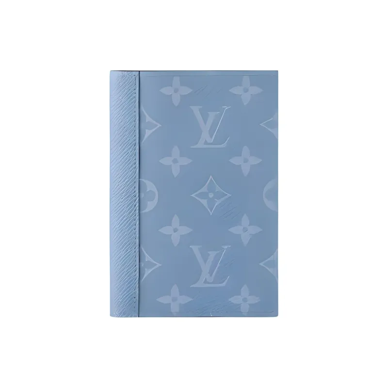 LOUIS VUITTON Canvas Passport Holder Card Holder Unisex Blue-0