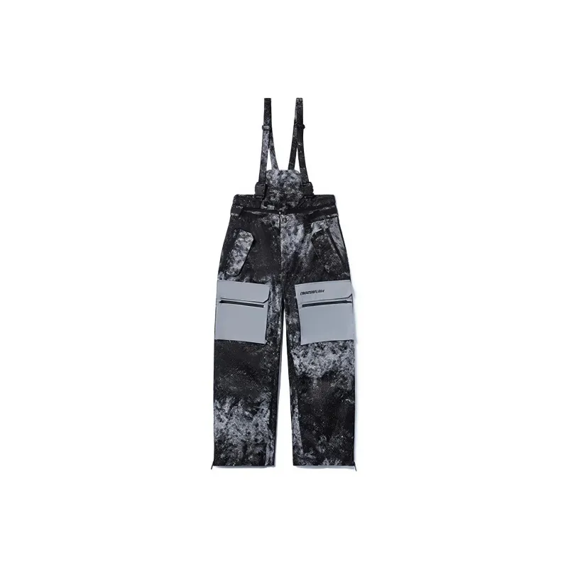 LiNing Overalls Unisex Black Gray Jacquard Color-0