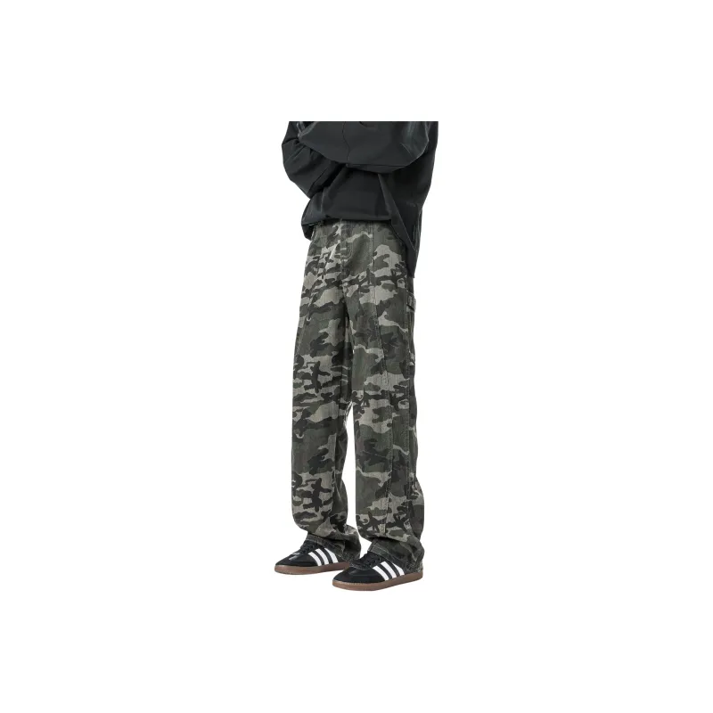 MARK WAFFLE Casual Pants Unisex Camouflage-0