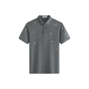 Dance With Wolves Polo Shirt Men's Medium Gray