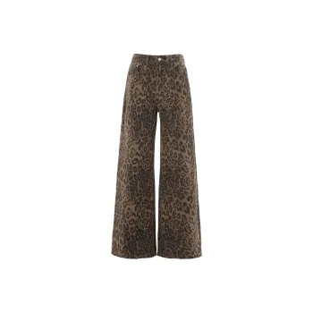 HLPT Jeans Unisex Leopard Print