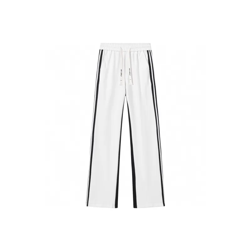 P8H9 Knitted Sports Pants Unisex Black White-0
