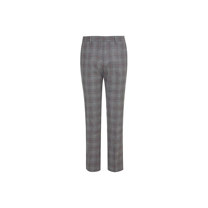 DAVID NAMAN Suit Trousers Men Gray Plaid-0