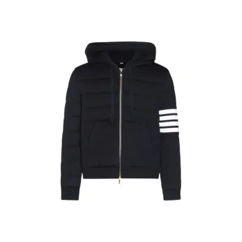 THOM BROWNE Striped Hooded Jacket