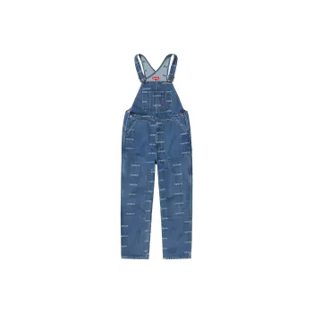 Supreme Logo Denim Overalls