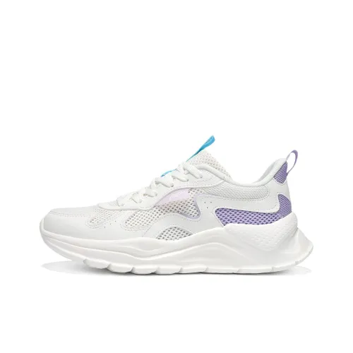 361° Cushioning, Breathable, Lightweight Low Top Casual Shoes Women's Feather White Digital Lavender