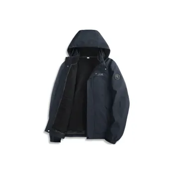 Dance With Wolves Waterproof And Windproof To Keep Warm Windbreaker Jacket Men's Navy Blue