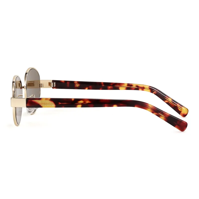 SUYAN Alloy Plate Frame Oval Sunglasses Unisex-11