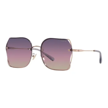 COACH Metal Irregular Shape Sunglasses Women's Gold