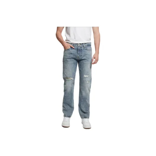 GUESS Mason Destroyed Jeans Jeans Men's Light Blue