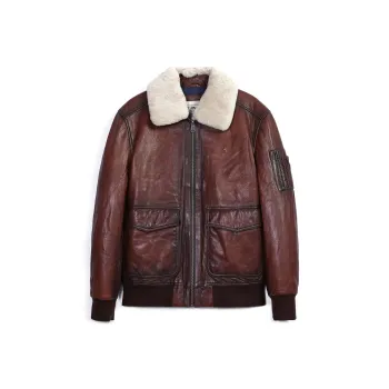 MCS Leather Jacket Men's Coffee