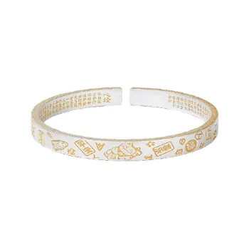 CHINA GOLD 999 Fine Silver Bangles Women's