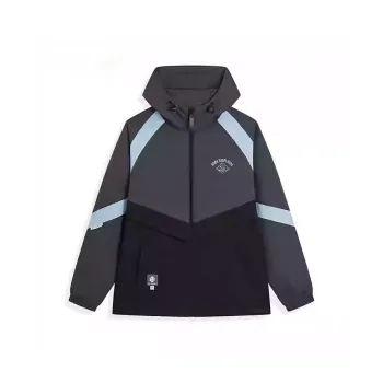 XTEP Basketball Collection Sports Lifestyle Collection Trench Coat Men's Ox Horn Gray/Jet Black/Signal Smoke Blue