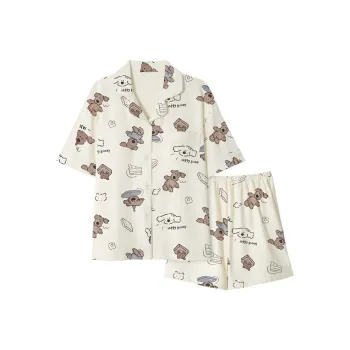 XIAFENYAN Pajama Set Women's Apricot