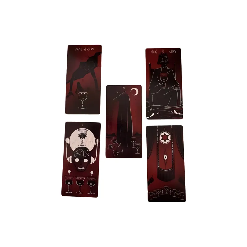 ZOCO Dirty Red Tarot Cards 10*5cm Original Black Core Cardstock Board Games-1