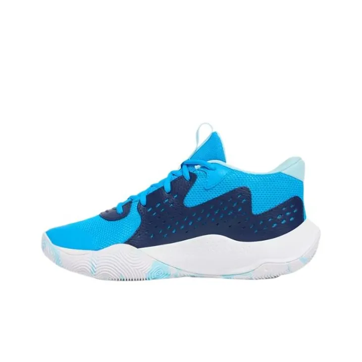Under Armour Jet '23 Cushioning, Slip Resistant, And Abrasion Resistant Low Top Basketball Shoes Unisex Blue-2