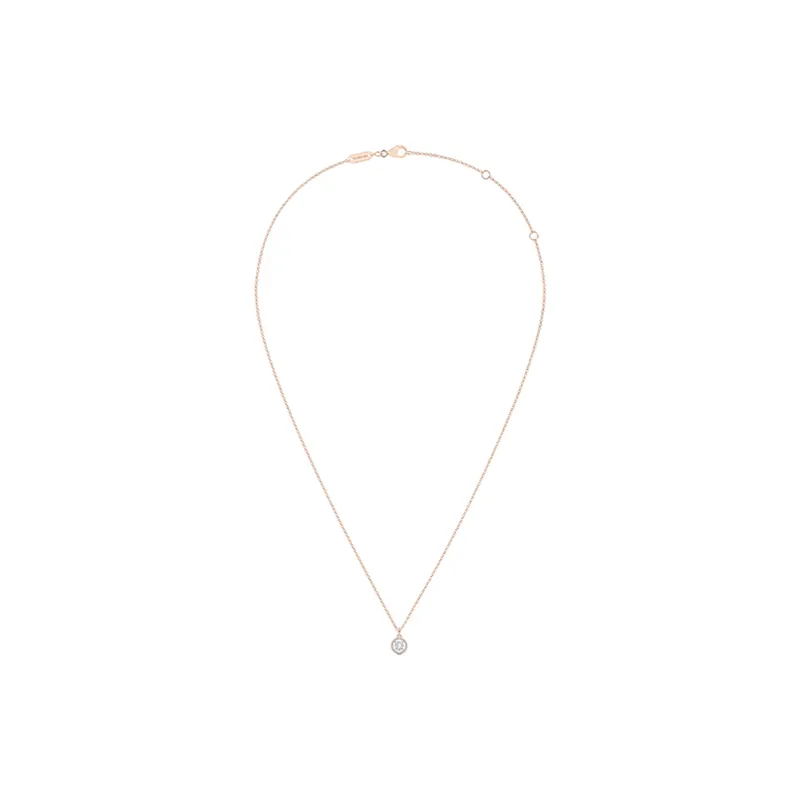 De Beers 18kt Rose Gold Aura Diamond Pendant Necklace-1