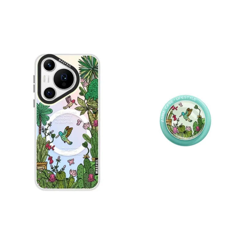 Marsfield Acrylic Material Laser Magnetic Vintage Jungle Phone Cases Compatibility Huawei P70/60/50/40PRO-6
