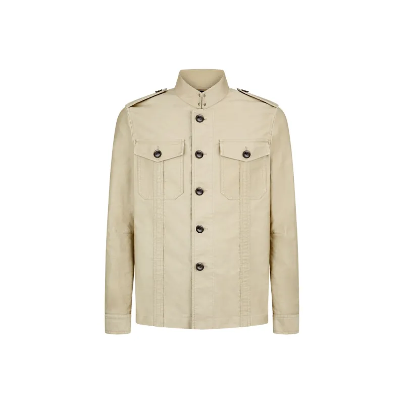 TOM FORD Satin Stand Collar Outershirt-0