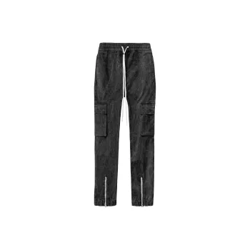 Askyurself Casual Pants Unisex Washed Black