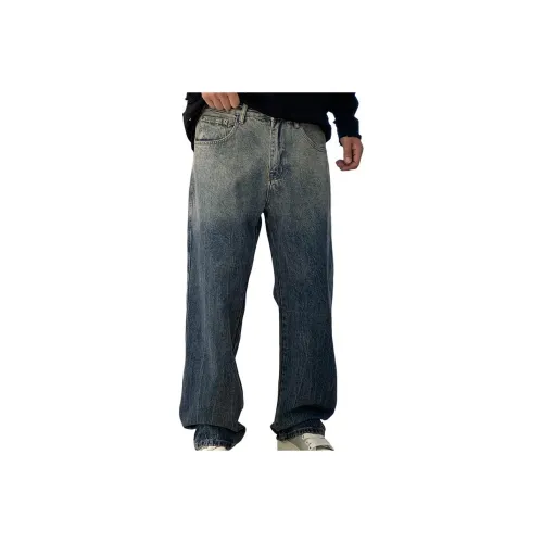 SONGS ALONG Jeans Unisex Gradient Blue