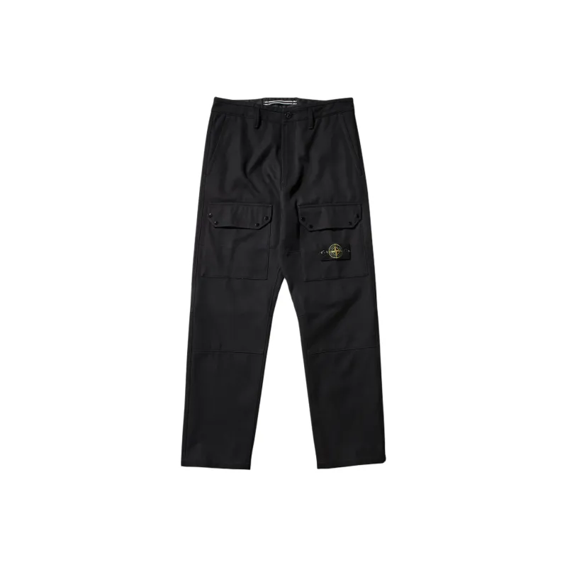 STONE ISLAND Logo Patch Cargo Pants-0