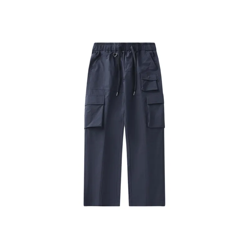 SONGS ALONG Cargo Pants Unisex Dark Blue-9