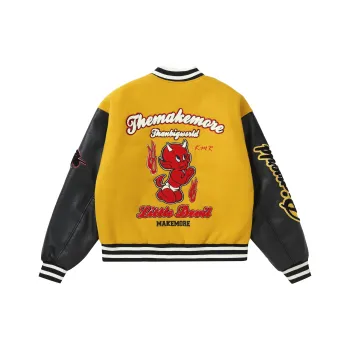 Makemore Baseball Jacket Unisex Yellow