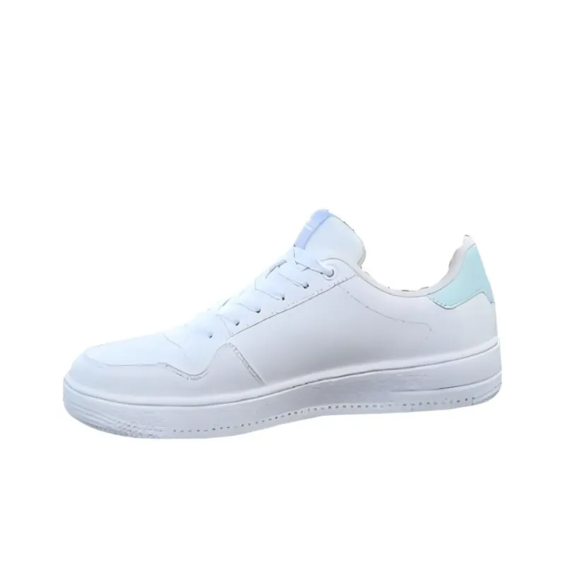 XTEP Waterproof And Wear resistant Low Top Skateboard Shoes Women's White Blue-0