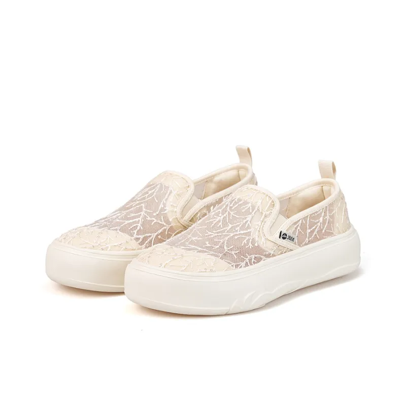 Joy&Mario Casual Shoes Women's Low Top Ecru-1