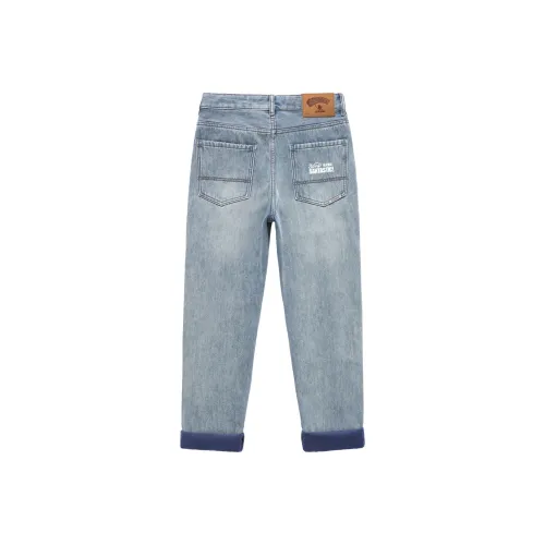 SANTASTIC Jeans Men Blue Fleece Lined