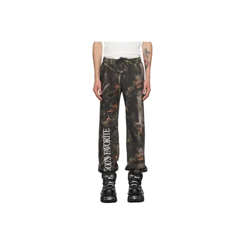 Praying Knitted Sweatpants Men's Camouflage
