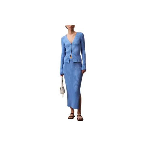 CALVIN KLEIN Casual Long Skirt Women's Lake Blue