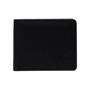 Herschel Litchi Grain Vegan Leather Wallet Unisex Black