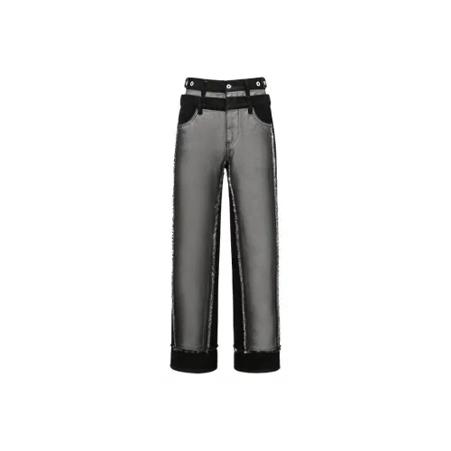Ugg Feng Chen Wang Boots Layered Wide leg Jeans