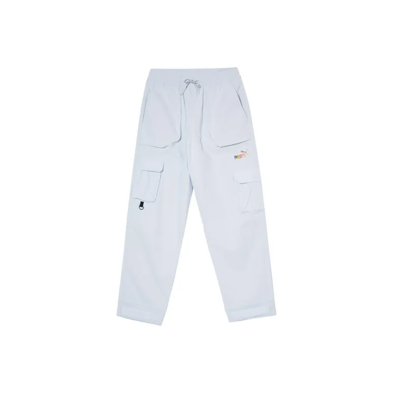 PUMA Suede X RIPNDIP Knitted Sports Pants Men's Ice Blue-0
