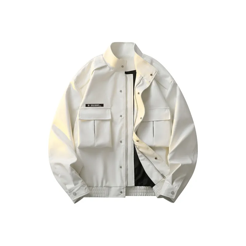 Qnxeey Leather Jackets Unisex-7