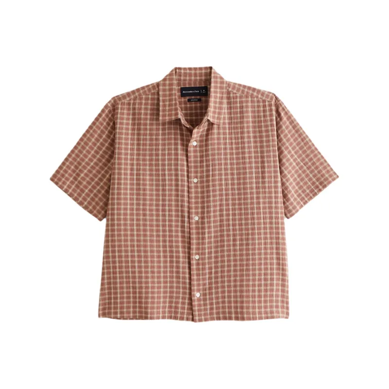 Abercrombie＆Fitch Shirt Men's Red Brown-0