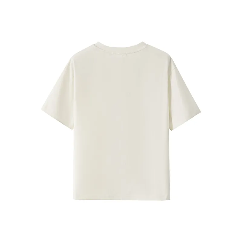 XIMENG T Shirt Women's Cream Apricot-1