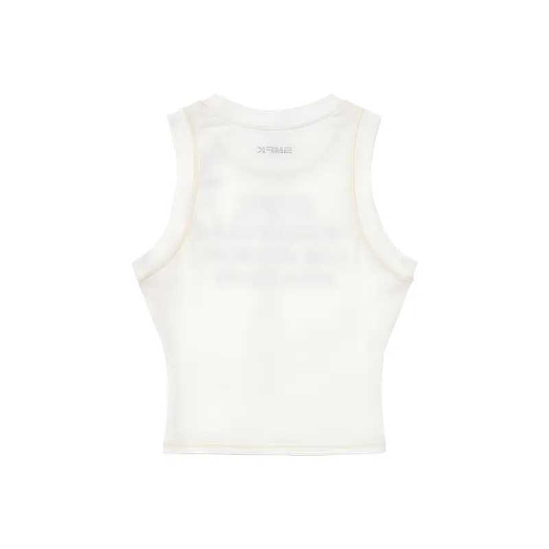 SMFK Tank Top Women's Snow Mountain White Shopping Bag Included-1
