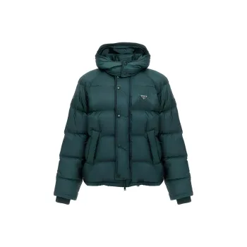 PRADA Triangle-Logo Padded Puffer Jacket