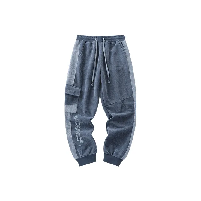LAMLICKA Jogger Thickened Casual Pants Unisex Blue-0