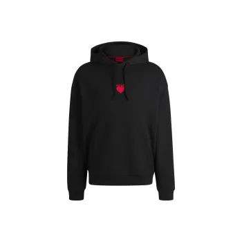 Hugo Heart print Cotton Hoodie